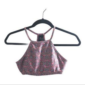 Full Tilt Sports Bra High Neck Boho Prints XS